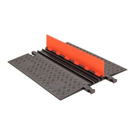 Orange Ramp Connector Justrite Cable Ramp, 1-1/4 in H, 39-3/4 in L, 30.38 in W, 3 Channel ...