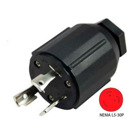 Conntek Conntek, 30-Amp Locking Assembly Plug with NEMA L5-30P Male End ...