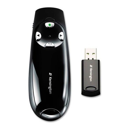 Kensington® Wireless Presenter Pro w/ Green Laser Pointer, 150-ft