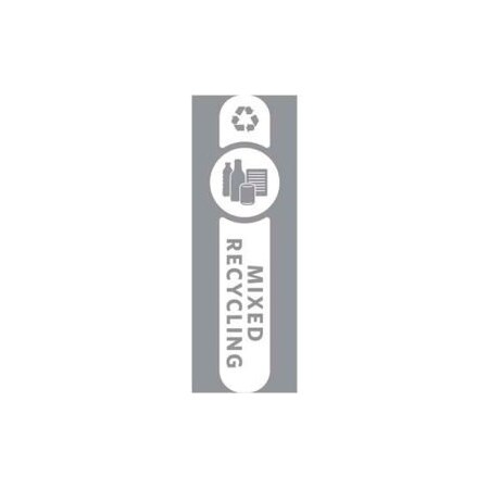 Rubbermaid Commercial Rubbermaid Waste Stream Label Mixed Recycling Kit ...