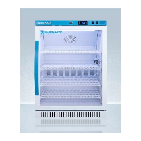 Accucold Pharma-Vac Performance Series ADA Height Vaccine Refrigerator, 6 Cu.Ft., Glass Door