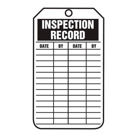 Accuform TRS307PTP Inspection Record Tag, PF-Cardstock, 25/Pack ...