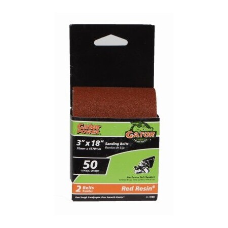 Gator Finishing 2PK 3x18 50G Sand Belt 3169 | Zoro
