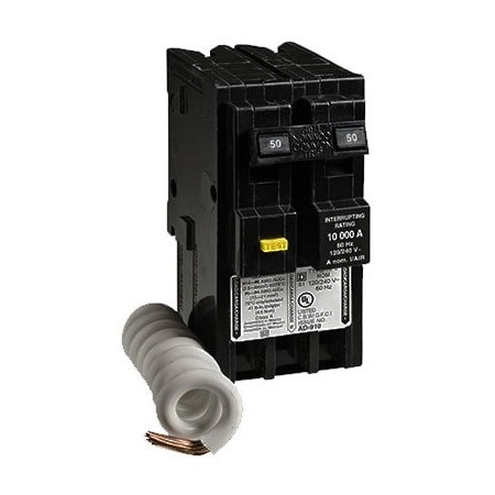 Disjoncteur Bipolaire 50A Square D Schneider Electric HOM250C - Neuf, Pour Tableau électrique Résidentiel