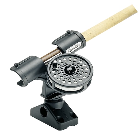 Scotty #265 Fly Rod Holder w/ #241 Side Deck Mount Small Black Scotty #265 Fly Rod Holder w/ #241 Side Deck Mount Small Black