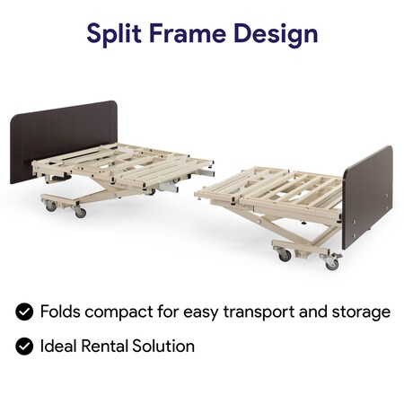 Medacure Expandable Split Frame Bariatric Bed, Fully Electric with ...