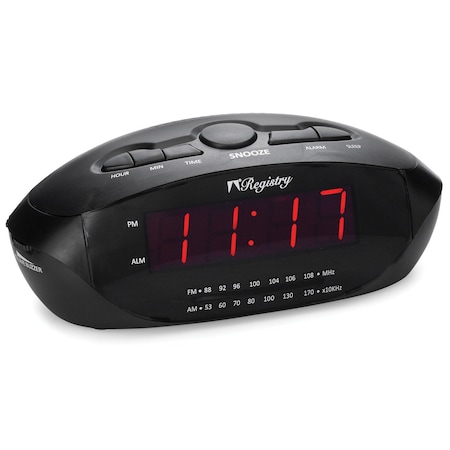 Registry Clock Radio, Reg, 4.5x3.5x7.5, R-1695USB | Zoro