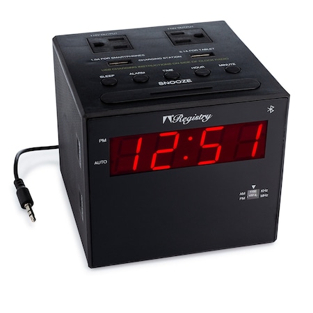 Registry Alarm Clock Radio, R-1415BT | Zoro
