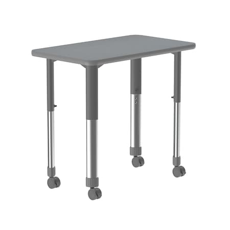 Correll HPL Collaborative Desk - Casters - Rec AD3420-REC-15-13-13-CK ...