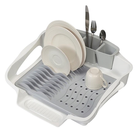 Creative Ware Dish Drain RackSleeve WhiteGray RM-SLV-DISRCK-GW | Zoro