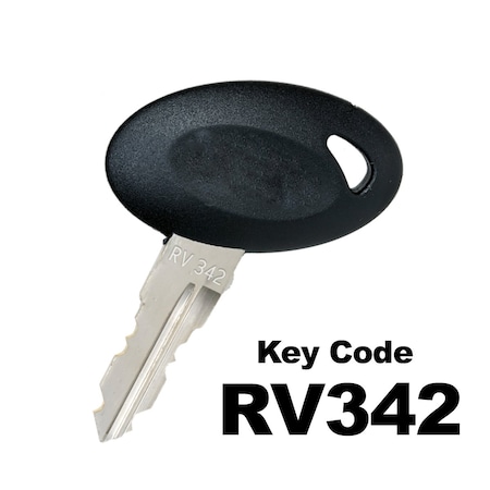 Bauer RV KEY, RV342 , Black, Egg Shaped, Precut KEY-RV-342 | Zoro