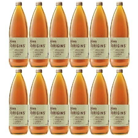 Tejava Origins Hojicha Green Tea Glass Bottles, 33 Fl Oz, PK 12 40167 ...
