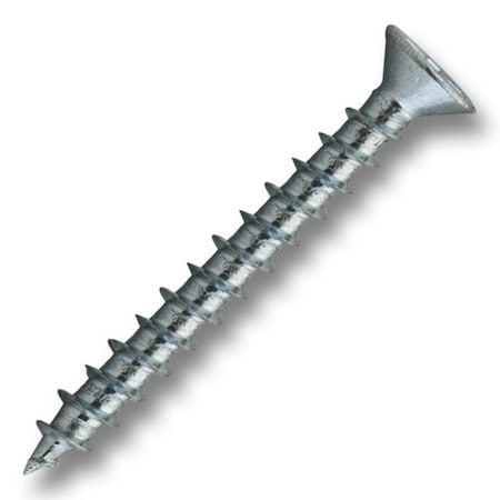 Csh Wood Screw, #6, 1-1/4 in, Zinc Plated Stainless Steel Flat Head ...