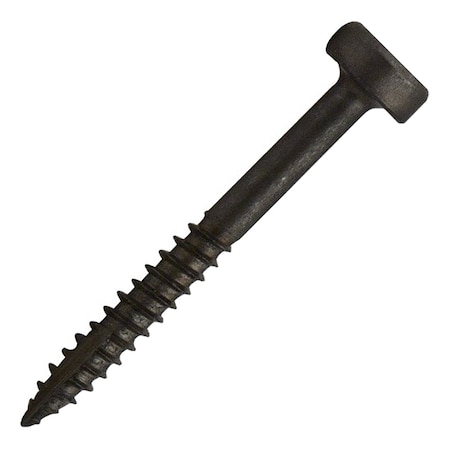 Csh Wood Screw, #6, 1-1/4 in, Plain Stainless Steel Pan Head Square ...