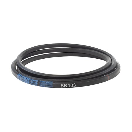 D&D BB103 Double-Sided V-Belt, 107 3/5 in Outside Length, 21/32 in Top ...