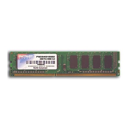 Patriot Memory 4GB 1333MHz DDR3, PSD34G13332 PSD34G13332 Zoro