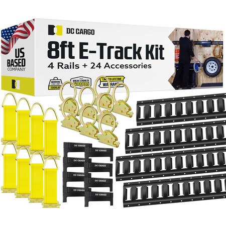 thumbnail image 2 of DC Cargo E-Track Rope Tie-Offs – 2x6 Inch, Yellow – 10 Pack For Secure Trucking 2 of 6