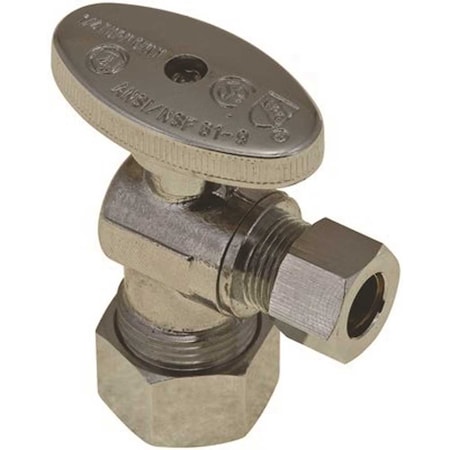 Retangle Stop Durapro Quarter Turn Angle Stop, 5/8 in. Compression x 1/4 in ...