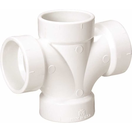 Nibco COPY 0 1-1/2 in. PVC DWV All Hub Double Sanitary Tee C4835HD112 ...