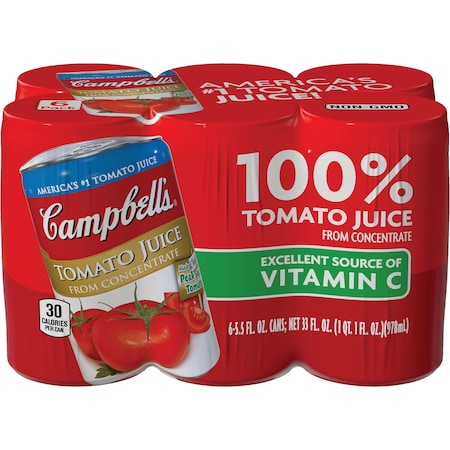 Campbell's Tomato Juice Kosher 5.5 oz. Cans, PK48