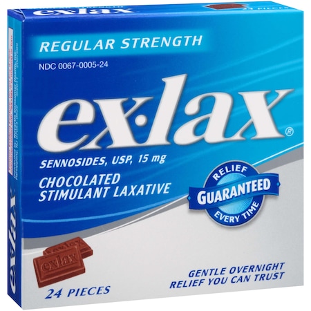 Exlacs Ex-Lax Chocolated Stimulant Laxative 24 Count, PK36 44054601 | Zoro