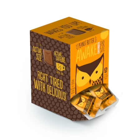 Awake Chocolate Caffeinated Chocolate Bites Singles Pb Choc, PK300 ...