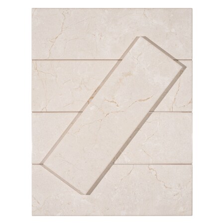 Andova Tiles SAMPLE-Doric 4 in. x 12 in. Ceramic Marble Look Subway ...