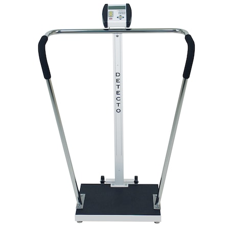 Health O Meter 1100KL Digital Bariatric Scale 1000 x0.2lb/454 x 0.1kg w/  Rails & Wheels