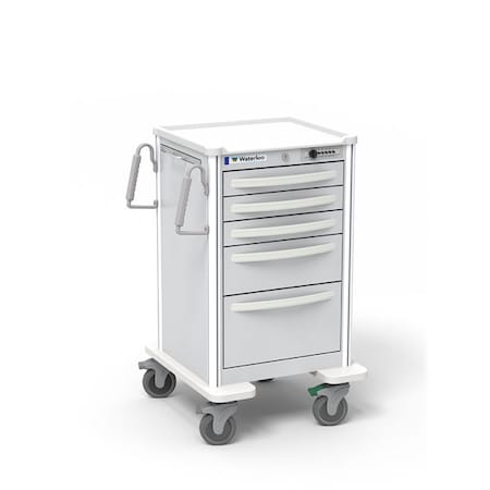 Waterloo Healthcare Waterloo 5-Drawer Junior Medium Aluminum Bedside ...