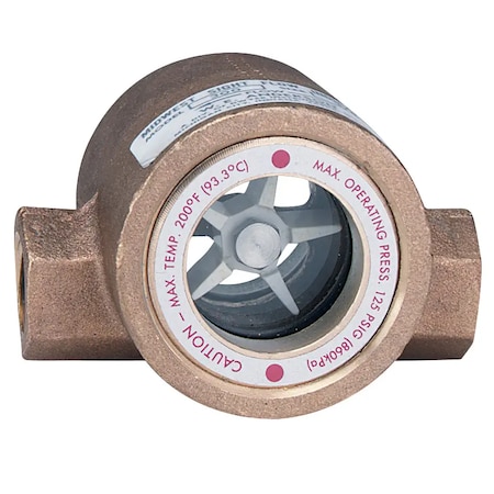 Dwyer Instruments Sight Flow Indicator, Model 300Mp Sfi Bronze 1 Npt ...