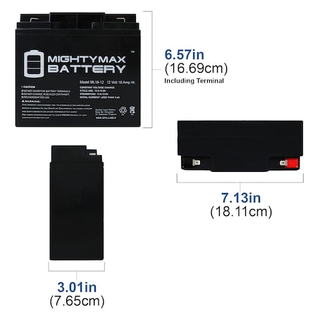 Mobility Scooters Mighty Max 12V 18AH GEL Battery 4-Pack For & E