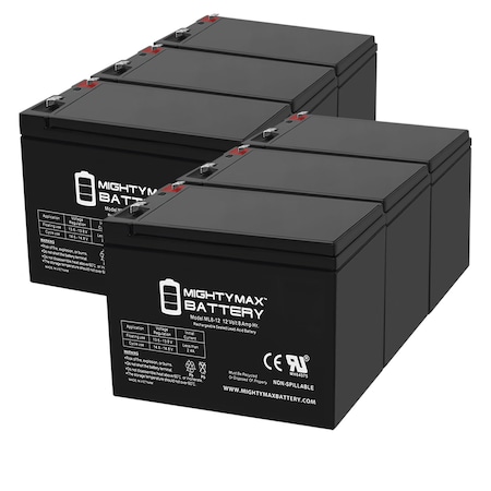 Mighty Max 12V 8Ah SLA Battery - Replacement For Emergency Lights, General 01280, CF12V8, WKA128F