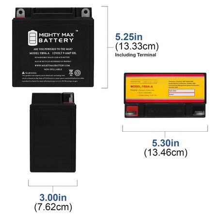Mighty Max 12V 9Ah SLA Battery – Replacement For SEL HYS1290 (Alarm, Scooter, Toys)