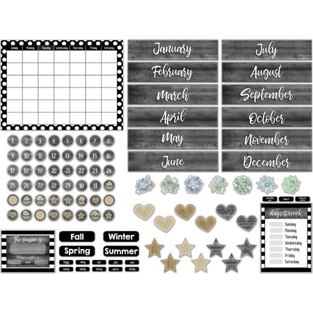 Carson Dellosa Simply Stylish Calendar Bulletin Board Set 110409 | Zoro