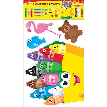 Trend Enterprises Colorful Crayons Bulletin Board Set T8076 | Zoro