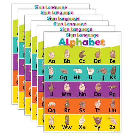 Teacher Created Resources Colorful Sign Language Alphabet Chart, 17in ...