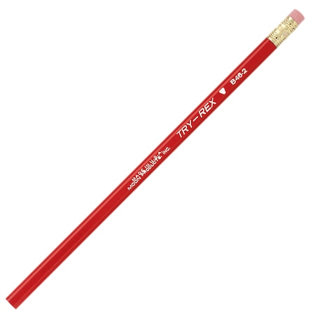 J.R. MOON PENCIL CO. Try Rex Pencil, Regular With Eraser, PK144 (B46 ...