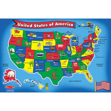 Melissa And Doug Usa Floor Puzzle Melissa Doug U S A United States Map Floor Puzzle 51 Pieces 440 Zoro