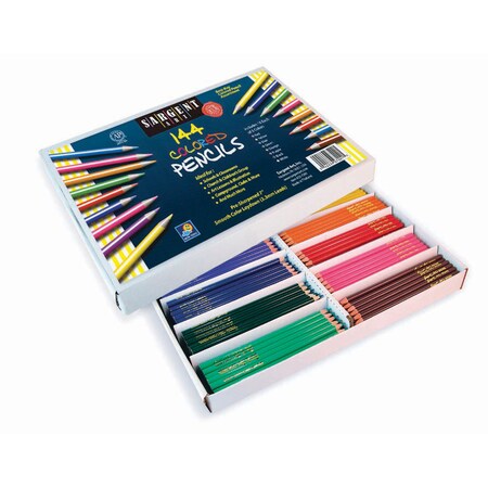 Sargent Art Colored Pencil Assortment, 8 colors, 144 Count 22-7201