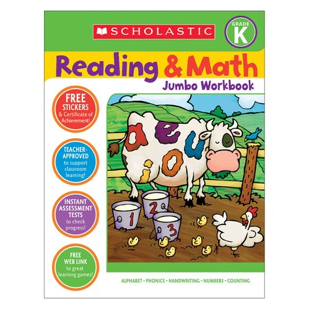 Scholastic Reading + Math Jumbo Workbook - Grade K 9780439785990 | Zoro