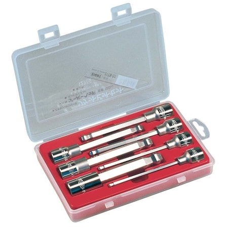 Eight Tool TAPER HEAD HEX SOCKET BIT LONG SET, 7PC 5-17MM 1/2INCHDR ...