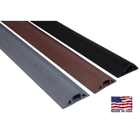 Electriduct Cable Protector, 1 in H, 5 ft L, 3 in W, 3 Channel, Rubber ...