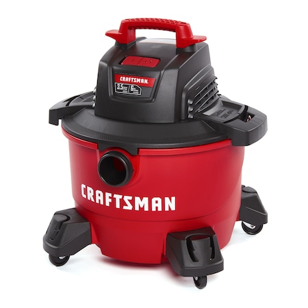 Craftsman 6 Gallon 3.5 Peak HP Wet/Dry Vac, Portable Shop Vacuum with Attachments CMXEVBE17584
