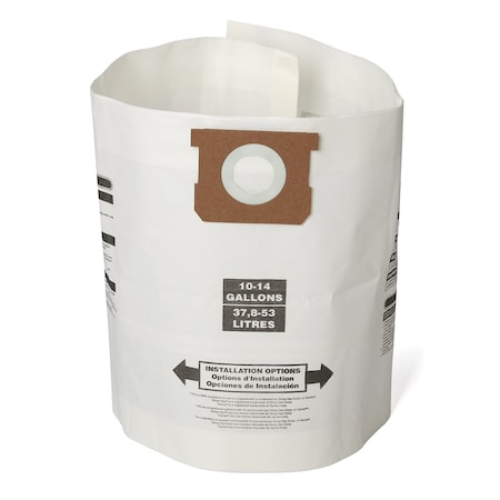 Craftsman Wet/Dry Vac Dust Collection Bags for 10-14 Gal. Shop Vac Branded Vacuums, 3PK CMXZVBE38768