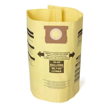 Craftsman Fine Dust Wet/Dry Vac Dust Bags for 15-22 Gal. Shop Vac Branded Vacuums, 2PK CMXZVBE38769