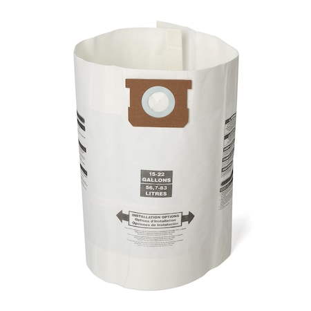 Craftsman Wet/Dry Vac Dust Collection Bags for 15-22 Gal. Shop Vac Branded Vacuums, 3PK CMXZVBE38772