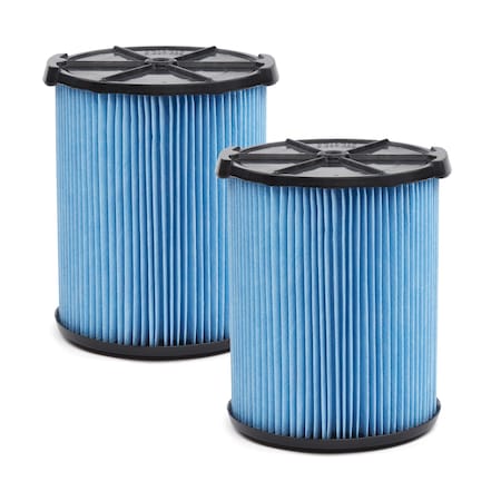 Craftsman 2pk Fine Dust Wet/Dry Vac Replacement Filter for 5 to 20 Gallon Shop Vacuums, 2PK CMXZVBE38776