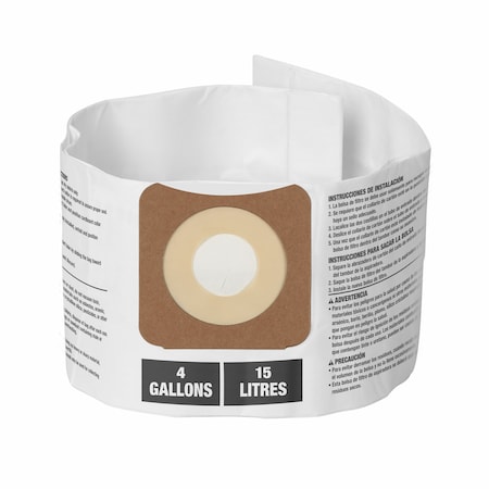 Craftsman Fine Dust Wet/Dry Vac Dust Collection Bags for 4 Gallon Shop Vacuums, 2PK CMXZVBE43271