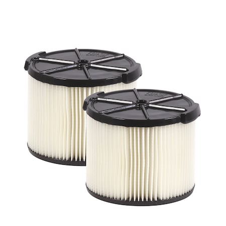 Workshop Wet/Dry Vacs 2pk Standard Replacement Filter for 3-4 Gallon Wet/Dry Shop Vacuums, 2PK WS11045F2