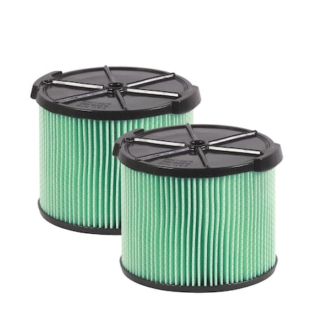Workshop Wet/Dry Vacs 2pk HEPA Media Replacement Filter for 3-4 Gallon Wet/Dry Shop Vacuum, 2PK WS13045F2